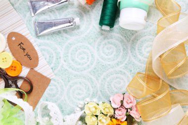 açık renkli Scrapbooking craft malzemeleri