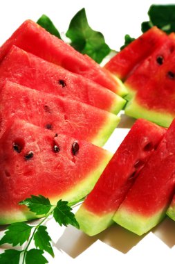 taze dilim karpuz, yakın çekim