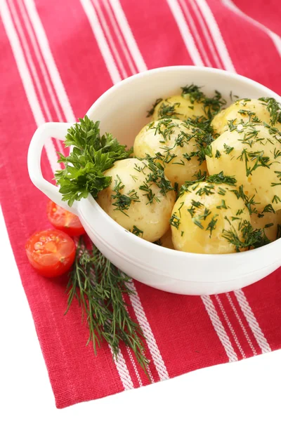 Boiled potatoes in bowl — Stock Photo, Image