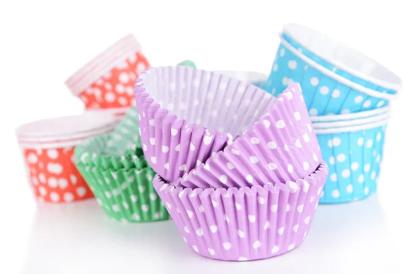 Kleurrijke cupcake wrappers, close-up — Stockfoto