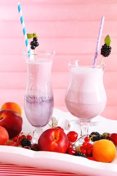 Läcker milkshake, närbild — Stockfoto