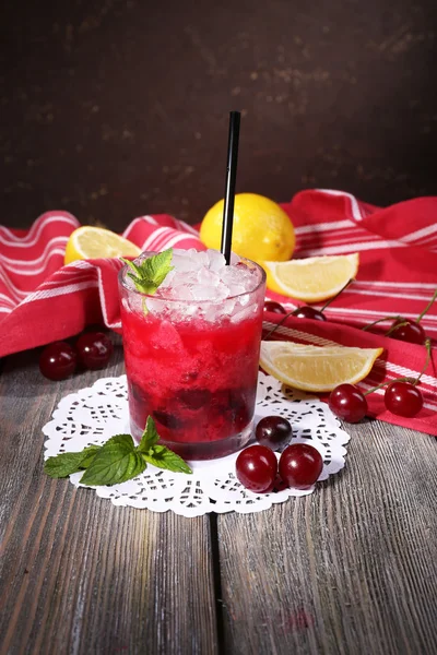 Fresh cold cherry cocktail — Stock Photo, Image