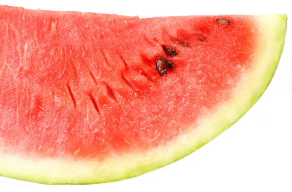 Frische Scheibe Wassermelone, isoliert auf weiß — Stockfoto