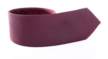 Beyaz arka planda izole kahverengi kravat