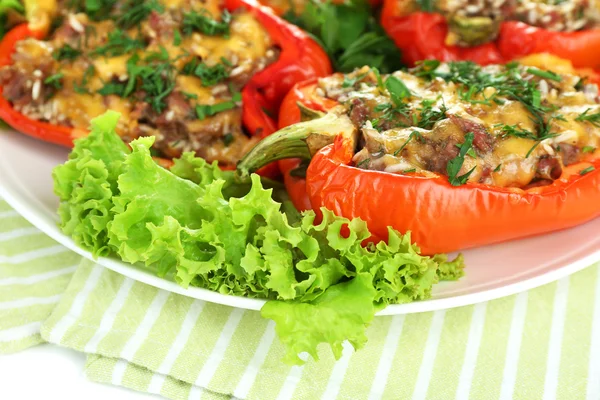 Stuffed red peppers — Stock Photo, Image