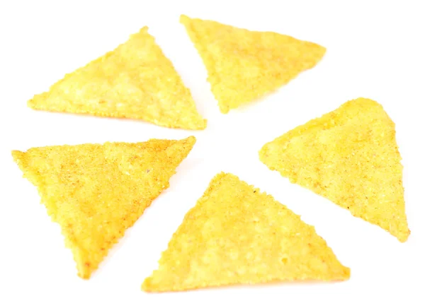 Välsmakande nachos isolerad på vit — Stockfoto