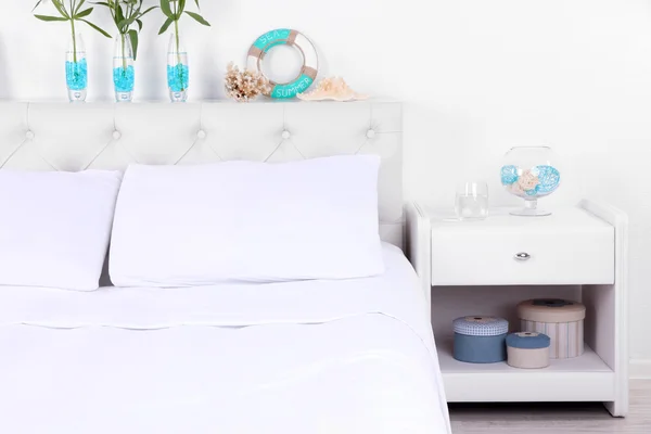 Comfortabel zacht bed — Stockfoto