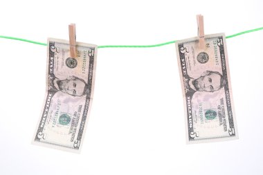 ipte asılı banknotlar