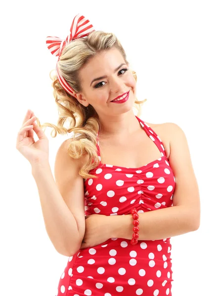 Beautiful girl  in pinup style — Stock Photo, Image