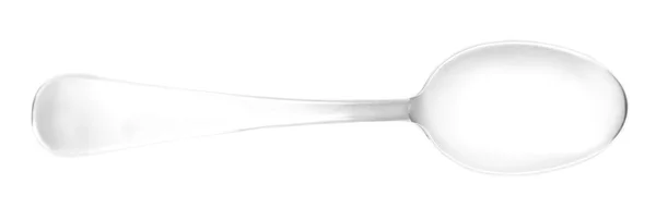 Metal çay kaşığı beyaz izole — Stok fotoğraf
