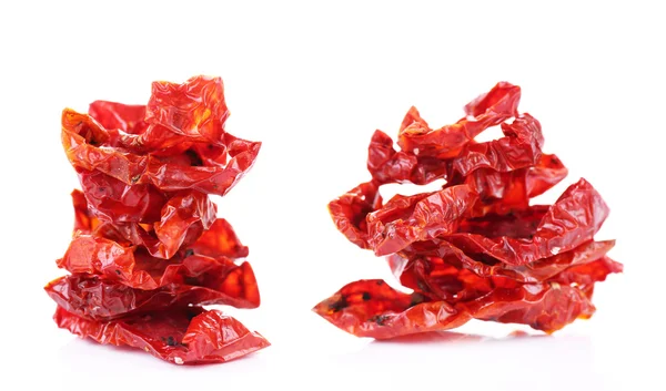 Sun dried tomatoes isolated on white — Stock Photo, Image