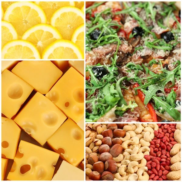 Collection of healthy fresh food backgrounds — Stock Photo, Image