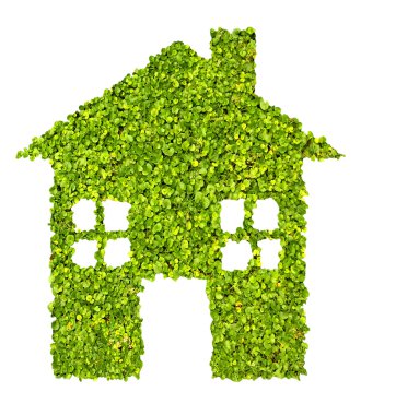 Beyaz izole hayallerindeki evi