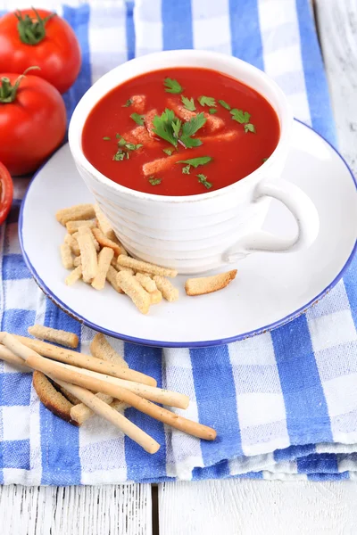 Tasty tomato soup — Stock Photo, Image