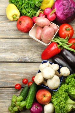 taze organik sebze ile çerçeve