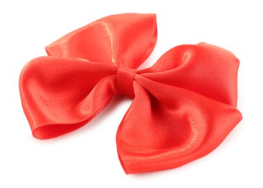 beyaz izole kırmızı yay