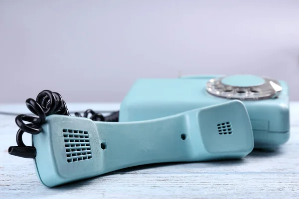Téléphone rétro turquoise — Photo