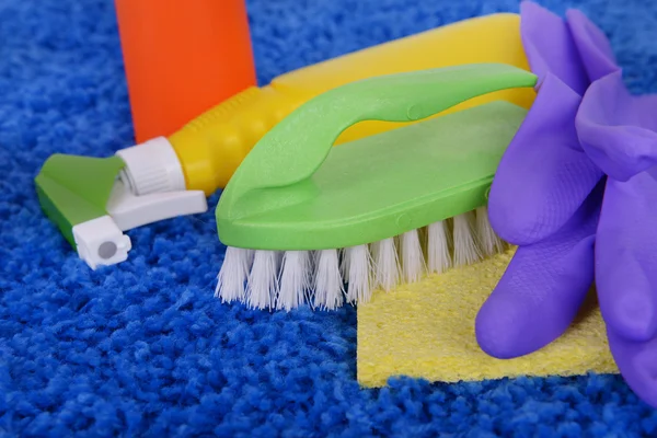 Cleaning items on carpet — Stock Photo, Image