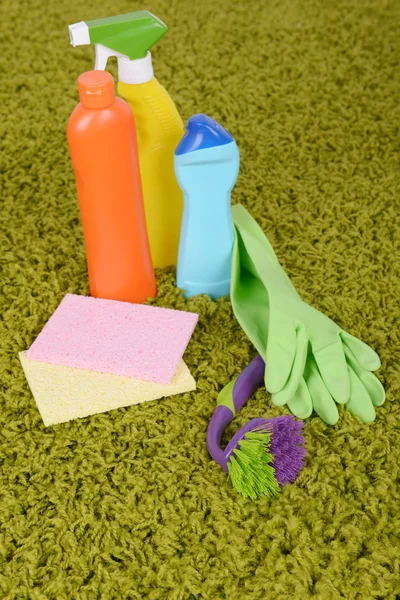 Cleaning items on carpet — Stock Photo, Image