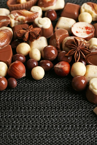 不同种类的巧克力 — 图库照片