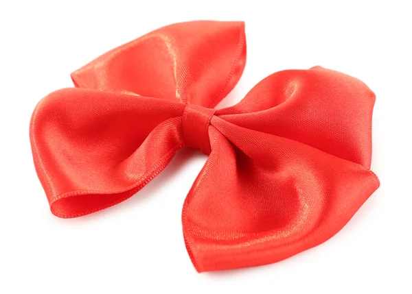 Red bow isolated on white — Stock Photo, Image