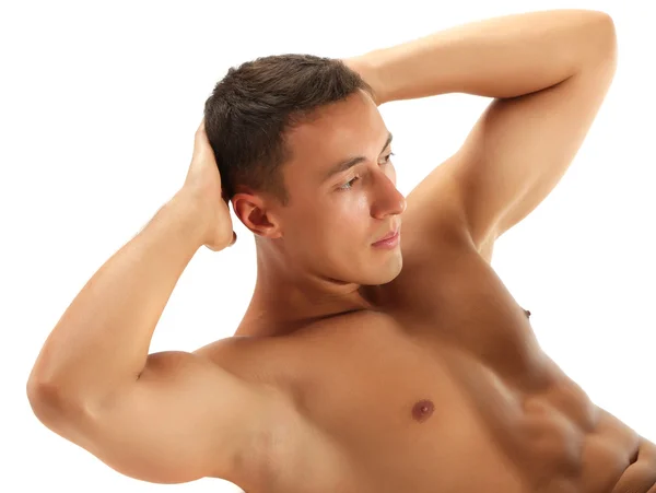 Handsome young muscular sportsman — Stock Photo, Image