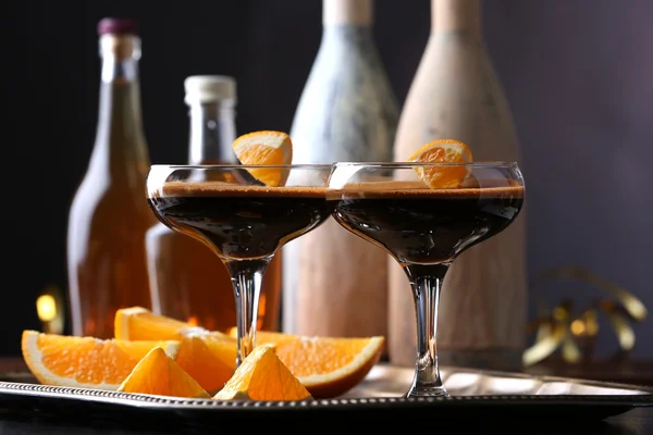 Espresso cocktail geserveerd op tafel — Stockfoto