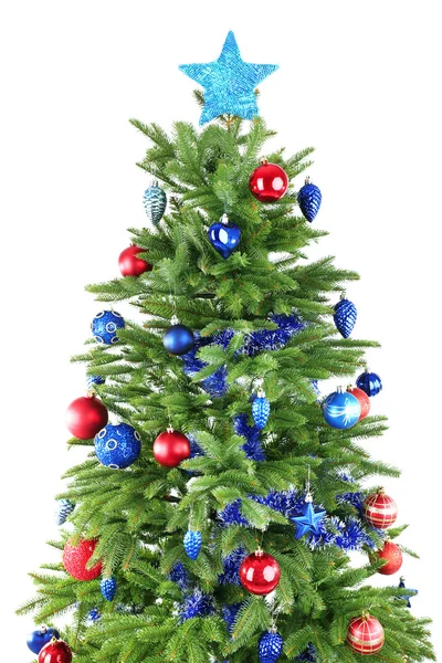 Kerstboom geïsoleerd op wit — Stockfoto