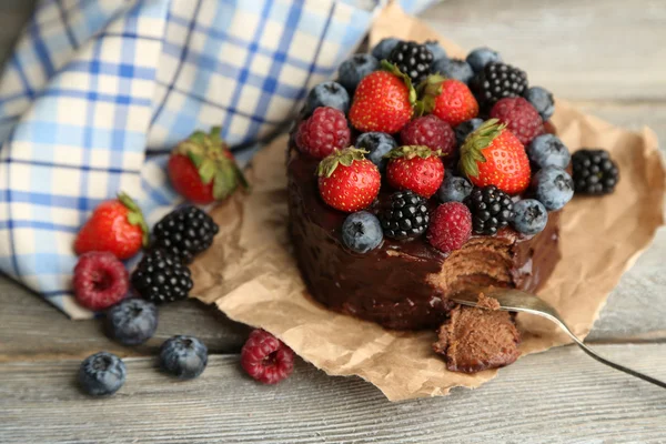 Bolo de chocolate saboroso — Fotografia de Stock