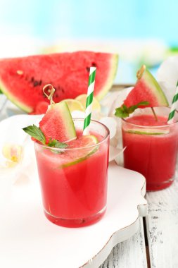 karpuz kokteyller tablo, yakın çekim