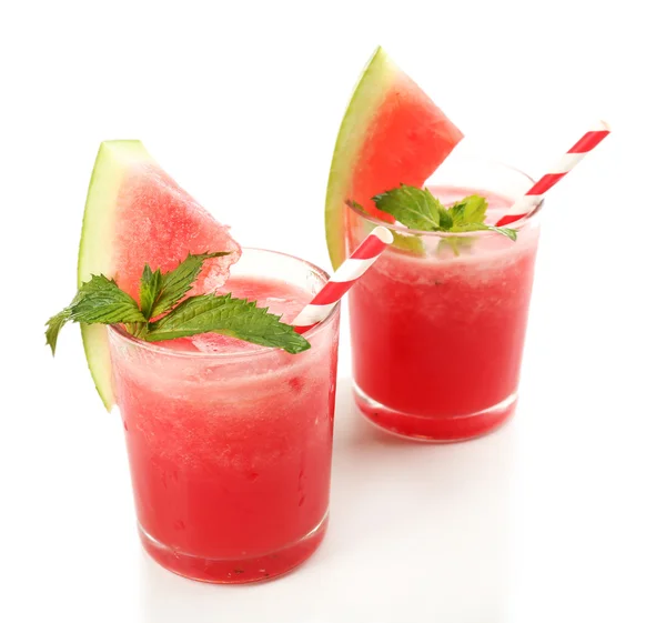 Cocktail de melancia isolado em branco — Fotografia de Stock