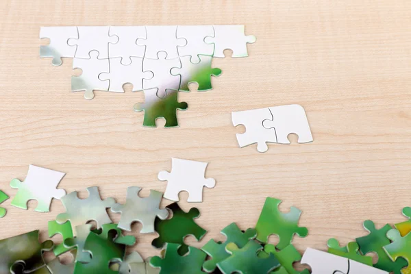 Puzzles with beautiful landscape — Stock Photo, Image