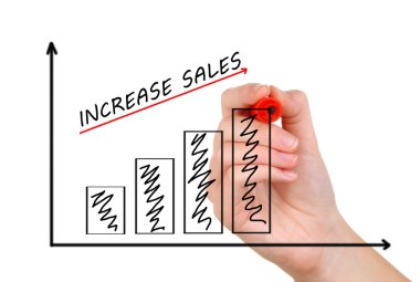 İşadamı el iş başarısı çizer