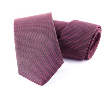 Beyaz arka planda izole kahverengi kravat