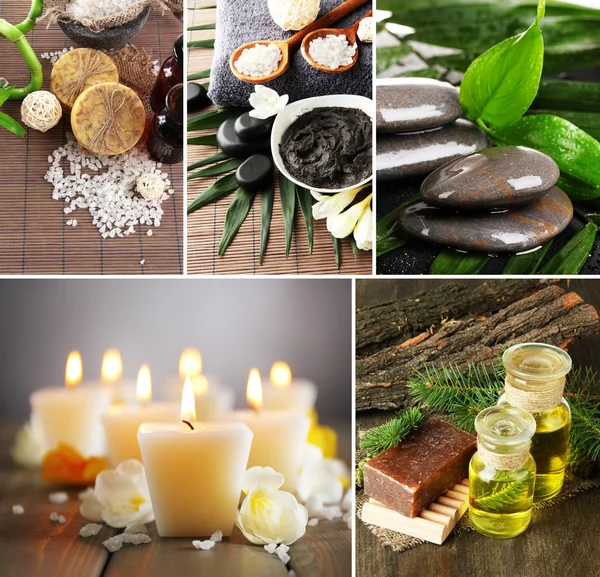 Spa setting collage — Stock Photo, Image