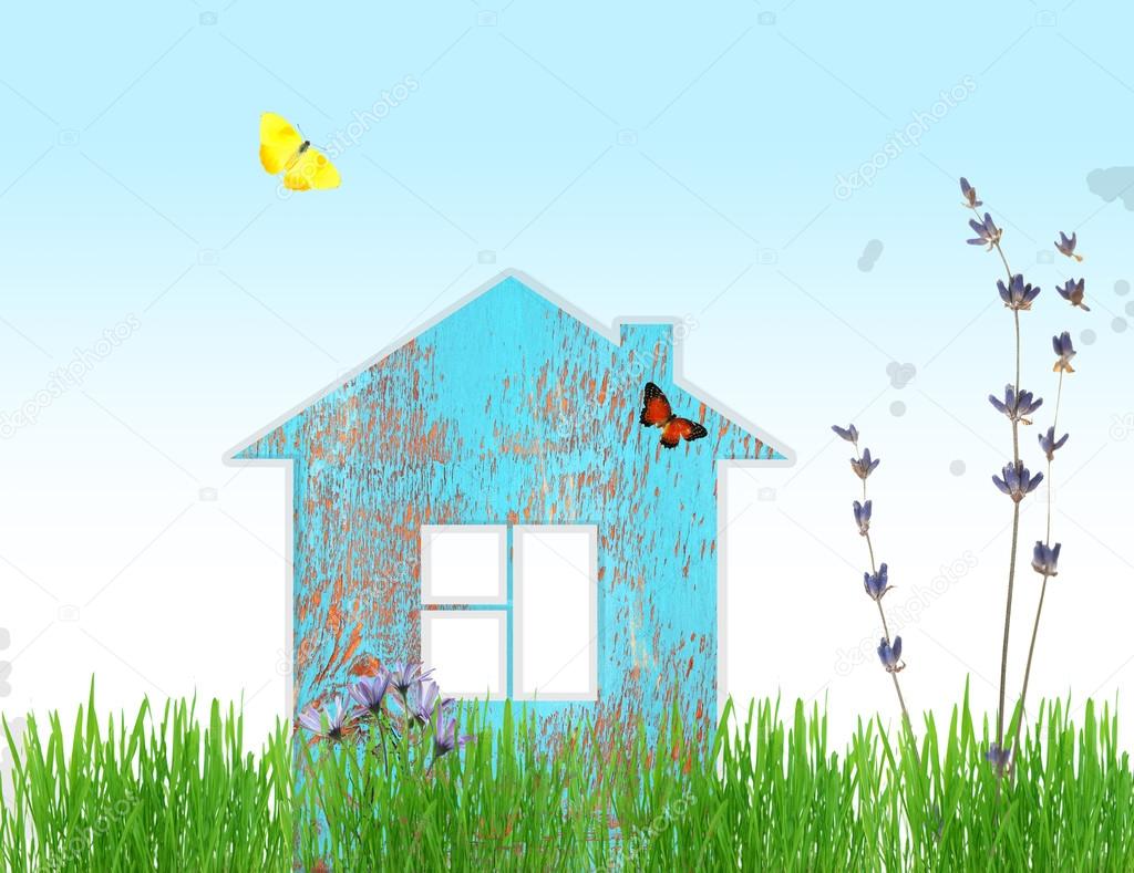Dream house on nature background