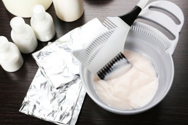 saç boyama için aksesuarlar