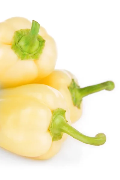 Yellow peppers isolated on white — Stock Photo, Image