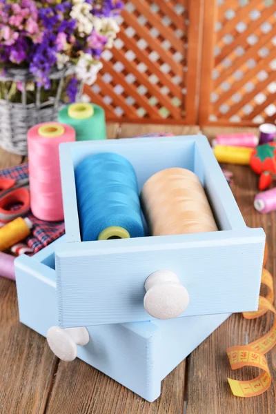 Sewing Accessories in boxes — Stock Photo, Image