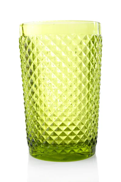 Green glass isolated on white — Stock Photo, Image