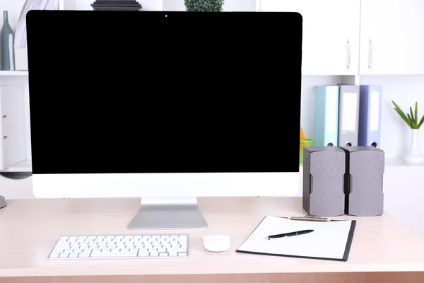 Office workplace with modern computer — Stock Photo, Image