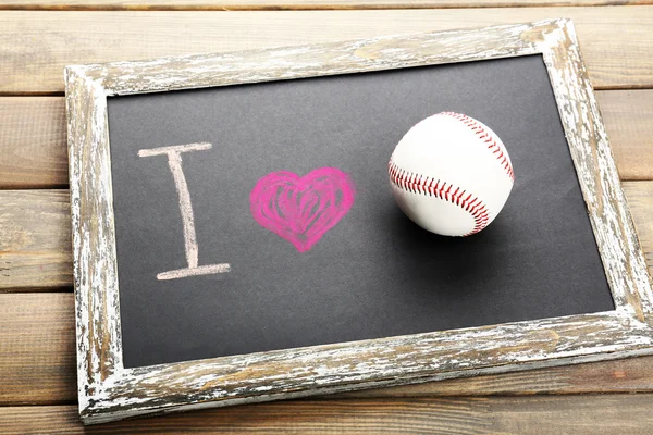 I love golf written on chalkboard, close-up — Stock Photo, Image