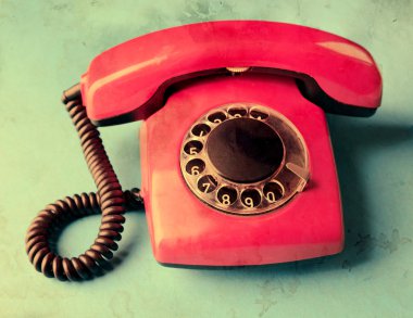 Tablo, Retro telefon yakın çekim