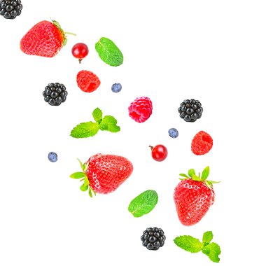 düşen meyveleri üzerinde beyaz izole