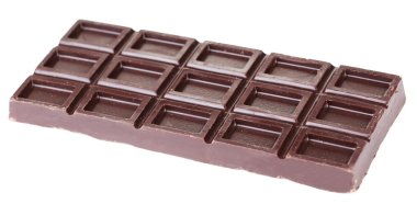 Beyaz üzerine izole edilmiş çikolata.