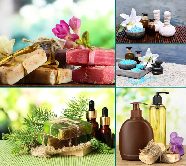 Remedios spa collage —  Fotos de Stock