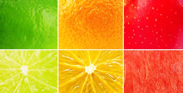 Colorful fruit collage — Stock Photo, Image