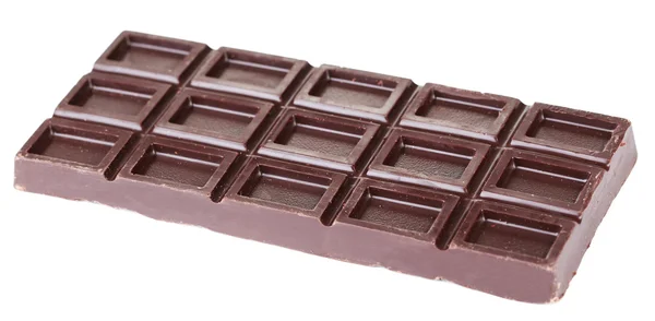 Barra de chocolate aislada en blanco — Foto de Stock