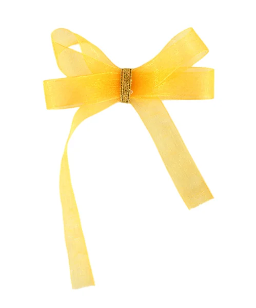 Arco amarelo isolado no branco — Fotografia de Stock