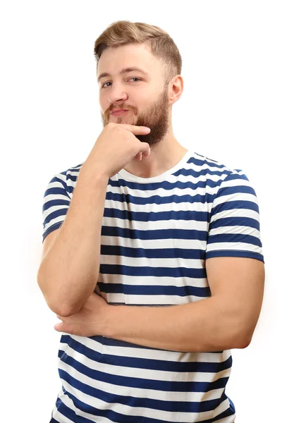 Portrét pohledného muže s vousy — Stock fotografie